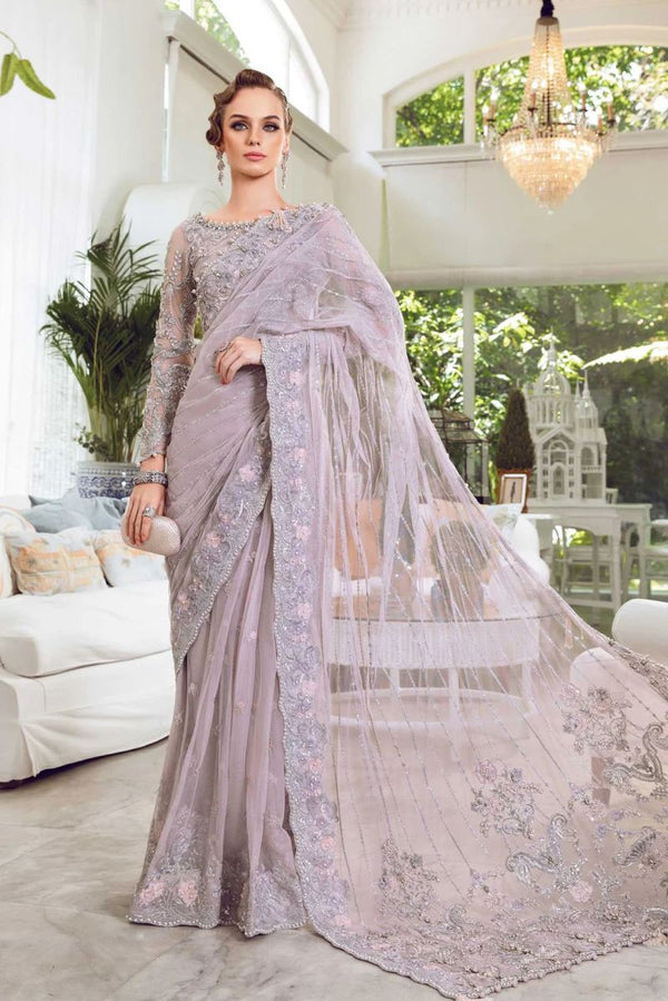 Maria B Couture saree Lilac MC-806