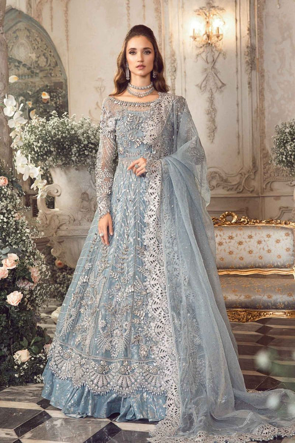 Maria B Mbroidered | Ice Blue BD-2702